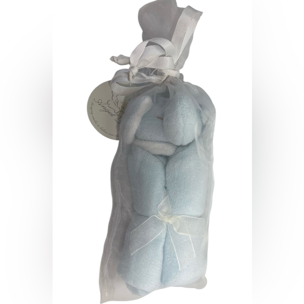 NEW Angel‎ Dear Blue Elephant Lovey 14” Security Blanket 2005 TAGS FunBath